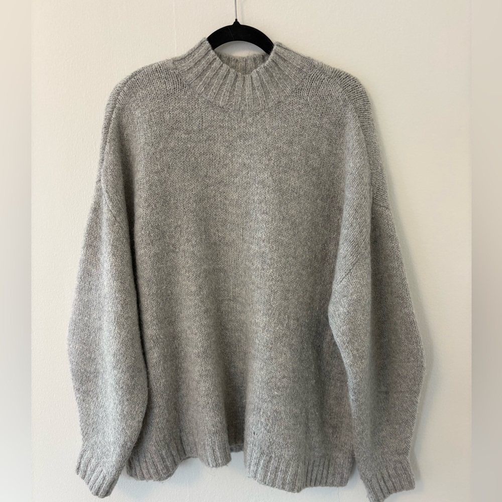 Pistola Gray Balloon Sleeve High Neck Sweater size XL